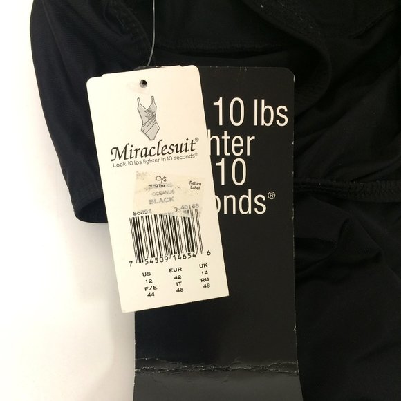 Miraclesuit Oceanus Black One Piece Bathing Suit - Picture 7 of 8